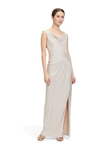 Vera Mont Abendkleid im Glitzer-Look in Cream/Silver