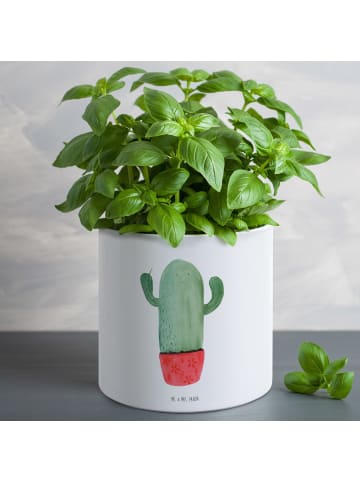 Mr. & Mrs. Panda Pflanzenkübel groß Kaktus Wut ohne Spruch in Weiß