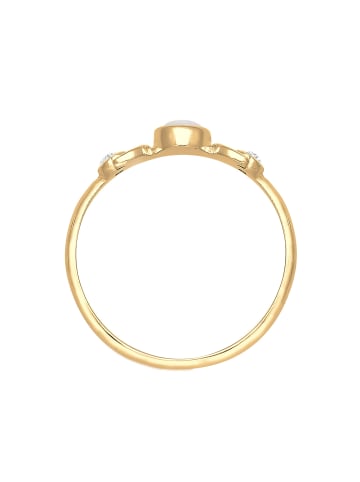 Elli Ring 925 Sterling Silber Astro, Halbmond in Gold