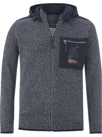 Jan Vanderstorm Strickjacke DJARKE in dunkelblau melange