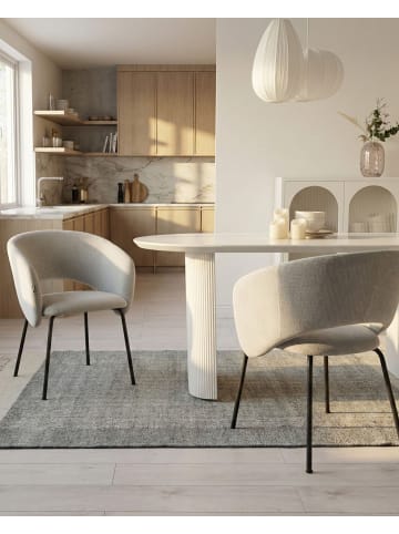 Beliani 2er-Set Esszimmerstuhl BLAKELY in Weiß/Schwarz