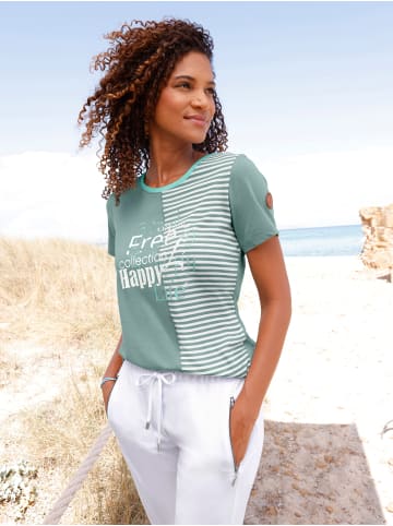 WITT WEIDEN Rundhals-Shirt in jade-blaugrün-bedruckt