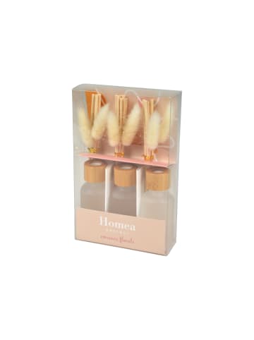 Homea Raumduft mit Strohhalmen, 3er-Set, je 30 ml in Beige, 3,5 x 10 x 16,3 cm
