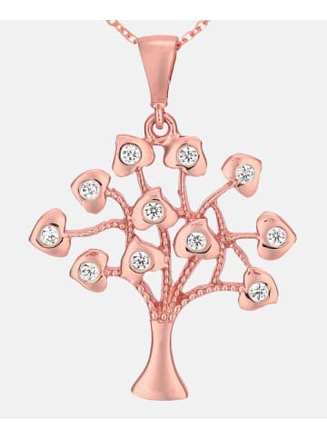 Diamant L'éternel Halskette mit Anhänger aus 375 Roségold mit Zirkonia in Roségold