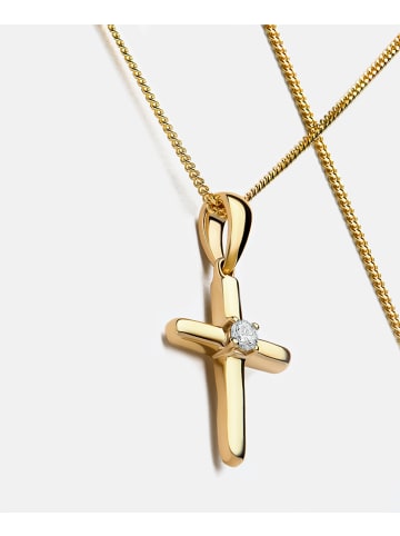 Diamant L'éternel Halskette aus 375 Gelbgold mit Diamant