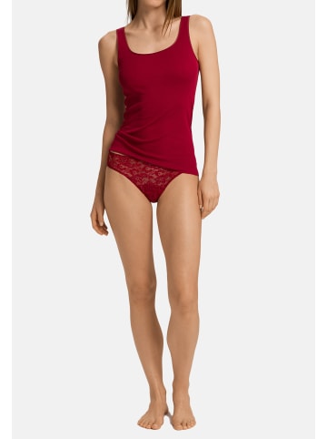 Hanro Unterhemd / Top Cotton Seamless in Red dahlia