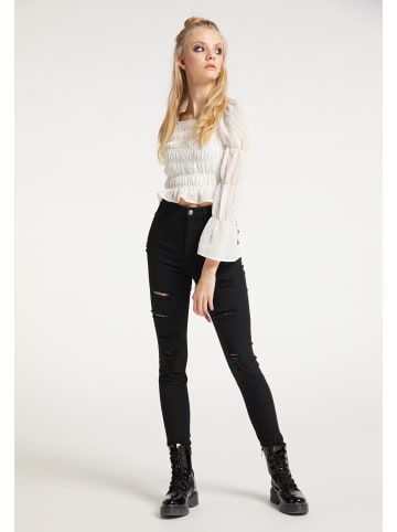 myMo ROCKS Damen Langarmshirt in Weiss