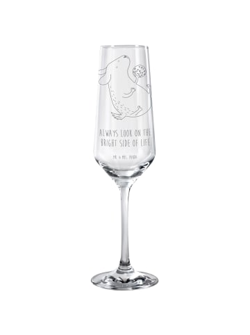 Mr. & Mrs. Panda Champagnerglas Hund Keks mit Spruch in Transparent