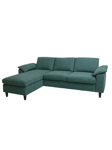 MCW Sofa-Garnitur O71 L-Form Liegefläche links/rechts 84x229x140cm, Grau-grün