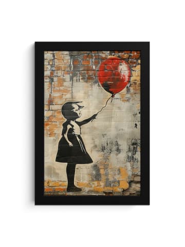 MuchoWow Poster mit Bilderrahmen Beige