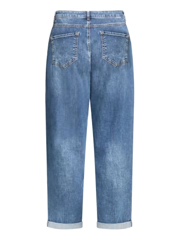 CARTOON Used Look-Jeans mit Waschung in Dark Blue Denim