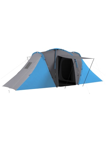 Outsunny Tunnelzelt,555cm x 225cm x 190cm,blau