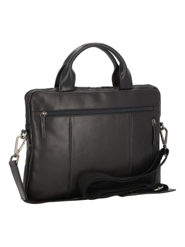 Leonhard Heyden Roma Aktentasche Leder 38 cm Laptopfach schwarz