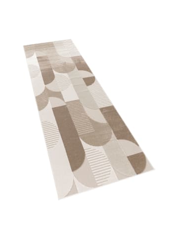 KADIMA DESIGN Teppich Kurzflor Abstrakt Wohnzimmer in Beige