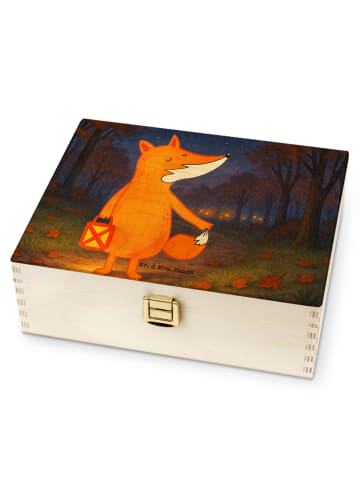 Mr. & Mrs. Panda tee box holz Fuchs Laterne Design ohne Spruch in Weiß