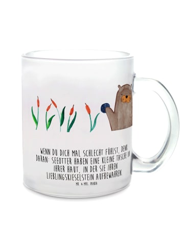 Mr. & Mrs. Panda Tee Tasse Otter Stein mit Spruch in Transparent