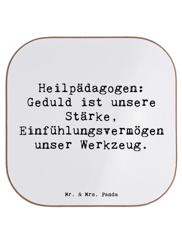 Mr. & Mrs. Panda Untersetzer Gläser Spruch Heilpädagogin Geduld ... in Weiß
