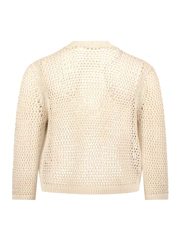 Betty Barclay Grobstrickjacke mit Lochmuster in beige