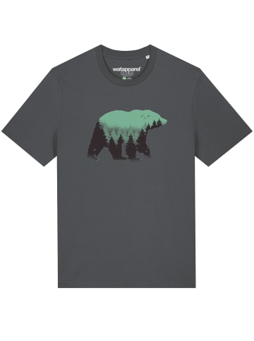 wat? Apparel T-Shirt Waldbär in Grau