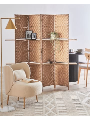 Beliani Paravent TRAFOI in Braun - (W) 158 x (H) 170 x (L) 7 cm