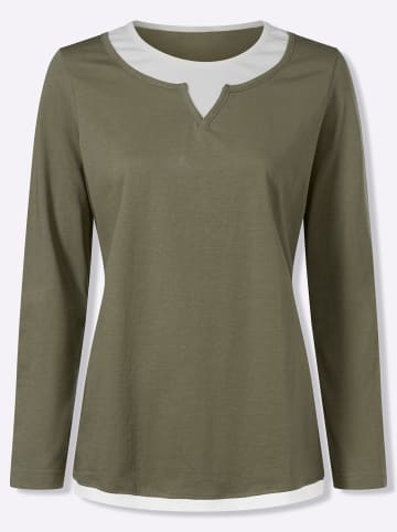 Sieh an! Langarm-Shirt in oliv