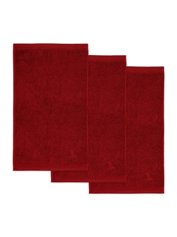 Möve Gästetuch Superwuschel 3er Pack in ruby