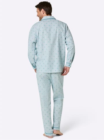 WITT WEIDEN Pyjama in ecru-mint-bedruckt