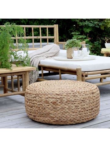 Chic Antique Pouf geflochten in Natur