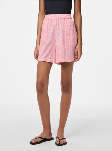 Pieces Shorts aus Leinengemisch in Pink Lemonade