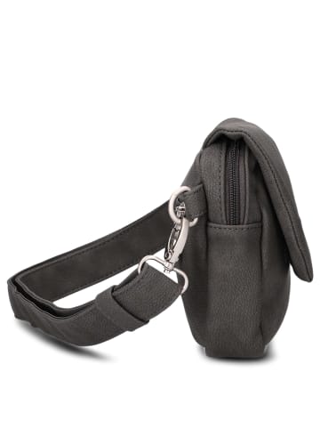 Zwei Mademoiselle MH40 - Umhängetasche/Gürteltasche 25 cm (nubuk-black) in nubuk-stone