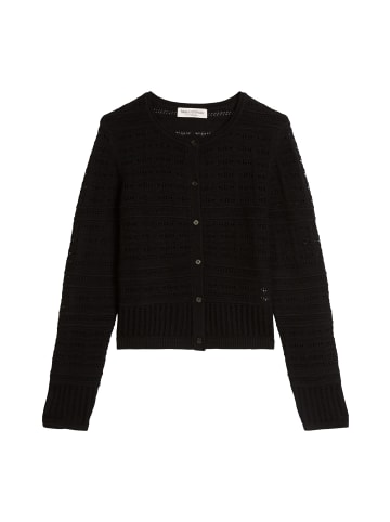 Marc O'Polo Ajour-Cardigan regular in Schwarz