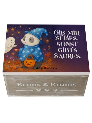 Mr. & Mrs. Panda Kiste Panda Zauberer Design mit Spruch in Weiß