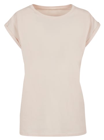 F4NT4STIC Extended Shoulder T-Shirt Peace Love and Open Mind in Whitesand