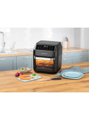Gourmet Maxx Heißluft-Ofen Digital 12l 1700W schwarz Schwarz