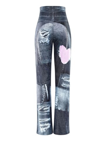 Winshape Functional Comfort Wide Leg Pants CUL101C in patchwork grey