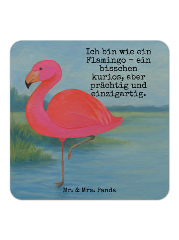 Mr. & Mrs. Panda Tassenuntersetzer Flamingo Classic Design mit S... in Weiß