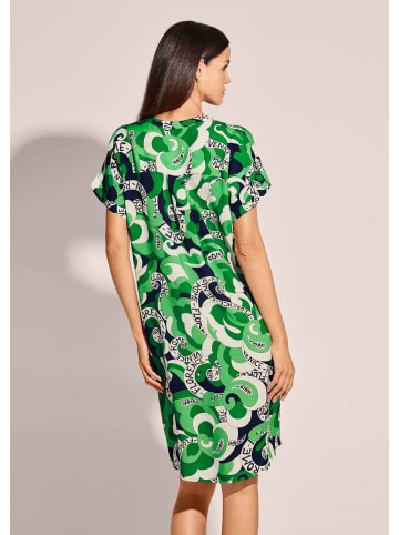 MADELEINE Midi-Kleid mit grafischem Print in grün / marine / ecru