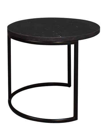 58 aufm Kessel COUCHTISCH Rund Elesa 2 60x51x60 Holzwerkstoff Schwarz/Keramik schwarz