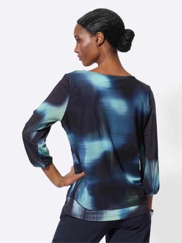 creation L 3/4-Arm-Shirt in marine-kalkmint-bedruckt