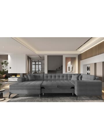 MF Design Monton Recamiere Links in Blautanne -  (L) 180 x (B) 340 x (H) 93 cm