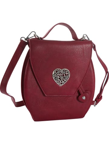 tectake Schicke Trachtenhandtasche in Lederoptik, rot