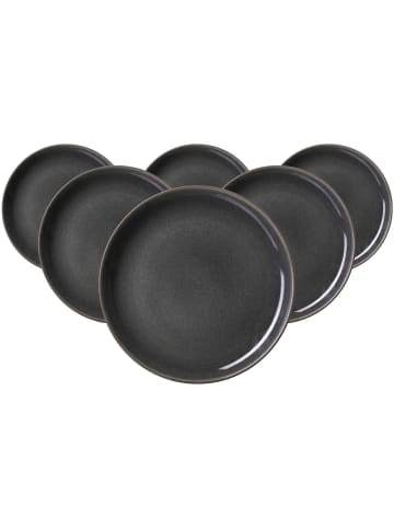 Ritzenhoff & Breker 6er Set Speiseteller Toledo ø 27,5 cm dunkelgrau in dunkelgrau