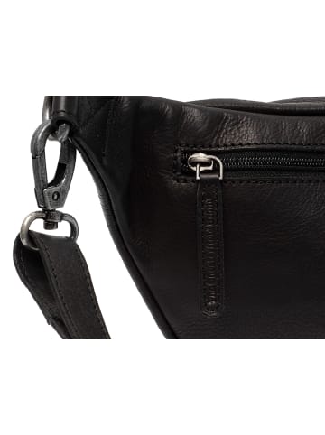 The Chesterfield Brand C23.1022 Severo Waist Bag Washed Waxed Leder in black