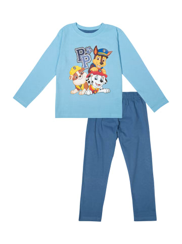 Paw Patrol Paw Patrol Schlafanzug Pyjama Set Langarm Oberteil mit Hose in blau