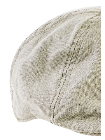 Camel Active Flat Cap aus Leinen-Mix in Olivgrün