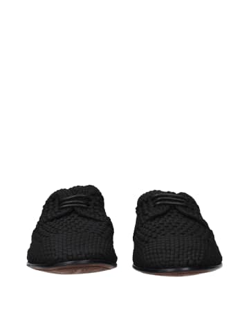 Dolce & Gabbana Schwarz Stoff Oxford-Schuhe und Derby-Schuhe