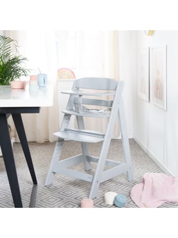 roba Treppenhochstuhl 'Sit Up Flex' - Hochstuhl mitwachsend aus Holz - Taupe