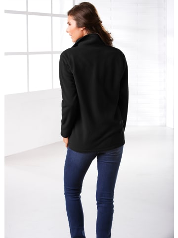 Sieh an! Fleecejacke in schwarz