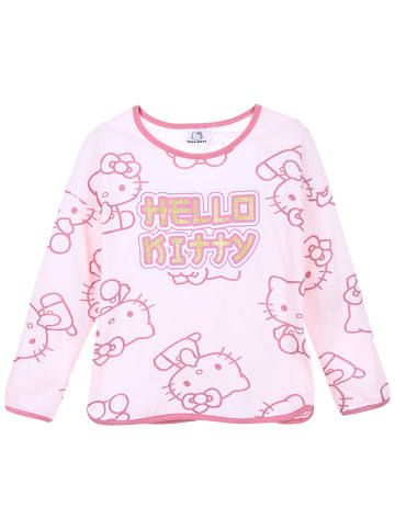 Hello Kitty Langarmshirt Hello Kitty mit Glitzer in Rosa