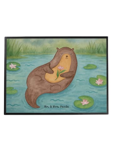 Mr. & Mrs. Panda Schreibauflage Otter Seerose Design ohne Spruch in Weiß